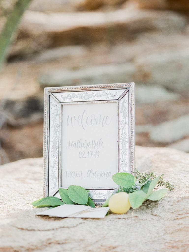 custom wedding signs made with calligraphy