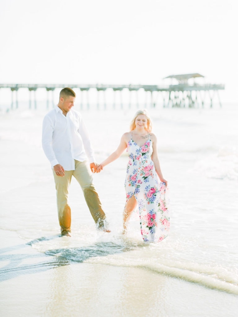 beach engagement session at Tybee Island | Savannah, GA wedding photographer | Shell Creek Photography
