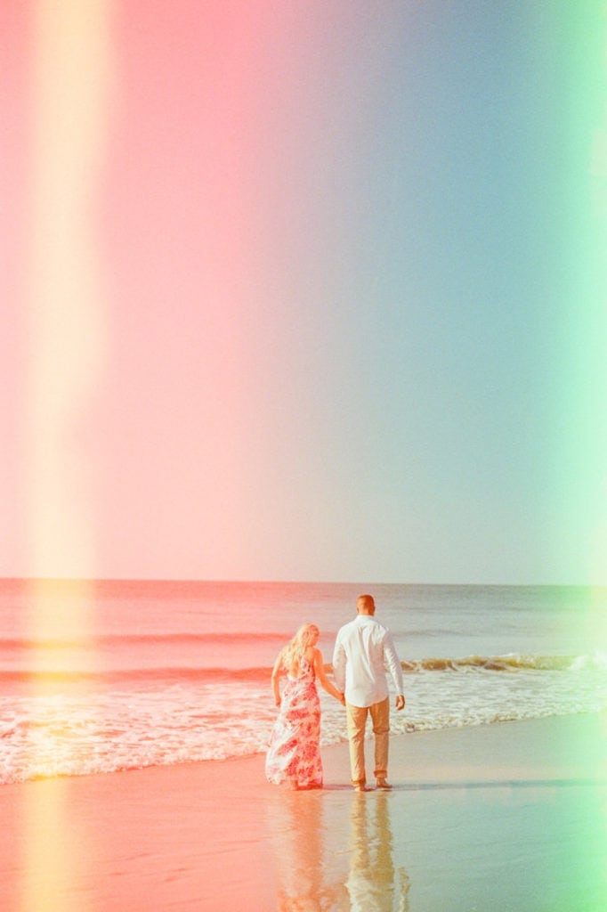 colorful film photography with Psychedelic Blues film in Savannah, GA