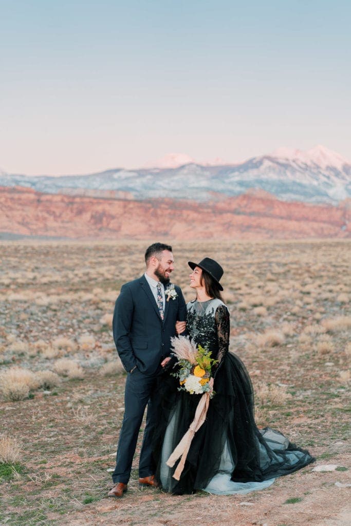 Moab elopement with the Manti-La Sal