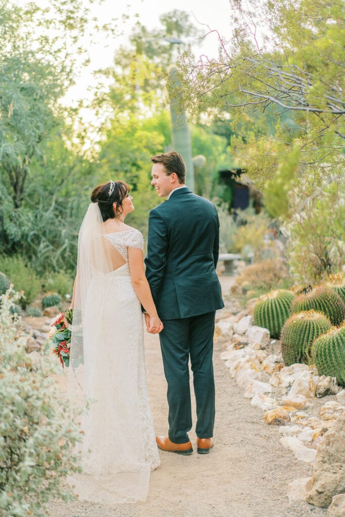 Tucson Botanical Gardens wedding in the desert.