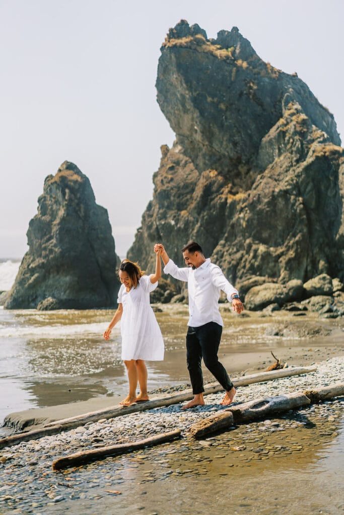 Ruby Beach elopement in Olympic National Park.