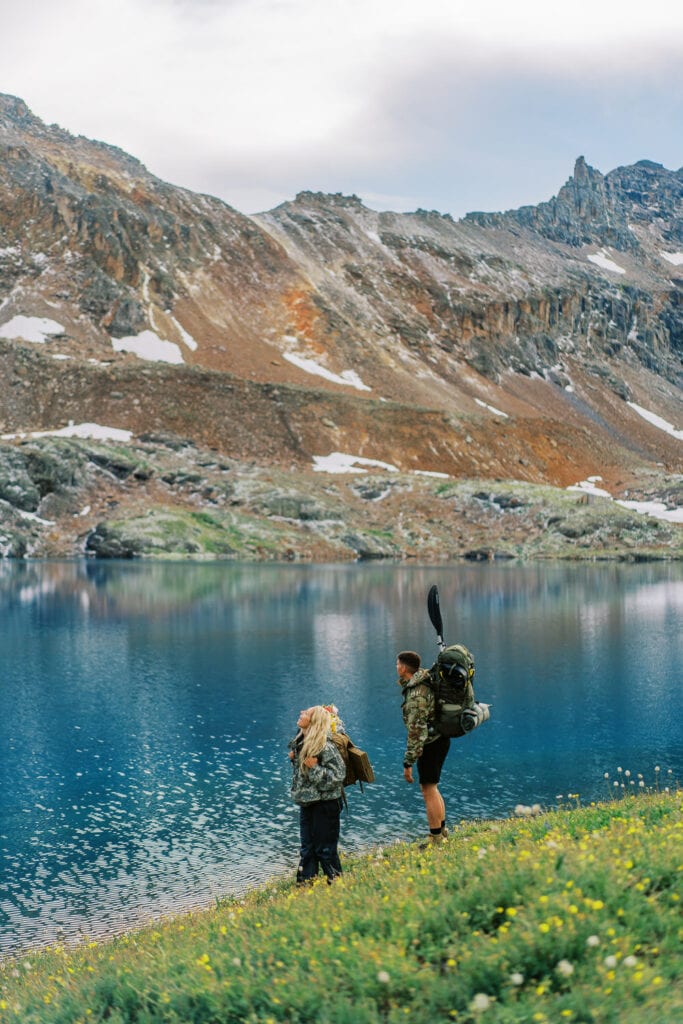 Alpine lake elopement in western Colorado.