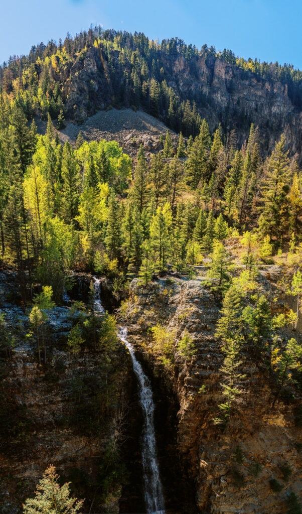 Waterfall elopement in Western Colorado.