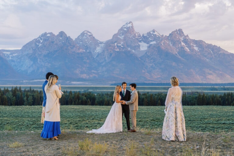 Intimate Wedding in Jackson Hole, Wyoming in the Tetons
