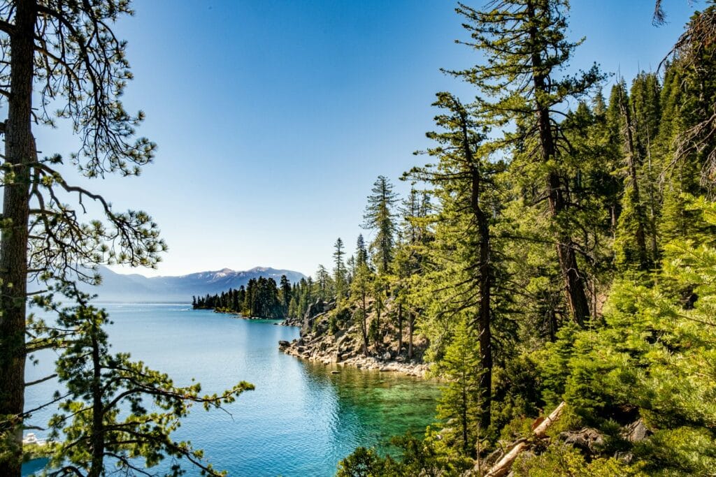 Lakeside elopement location in California at Lake Tahoe.